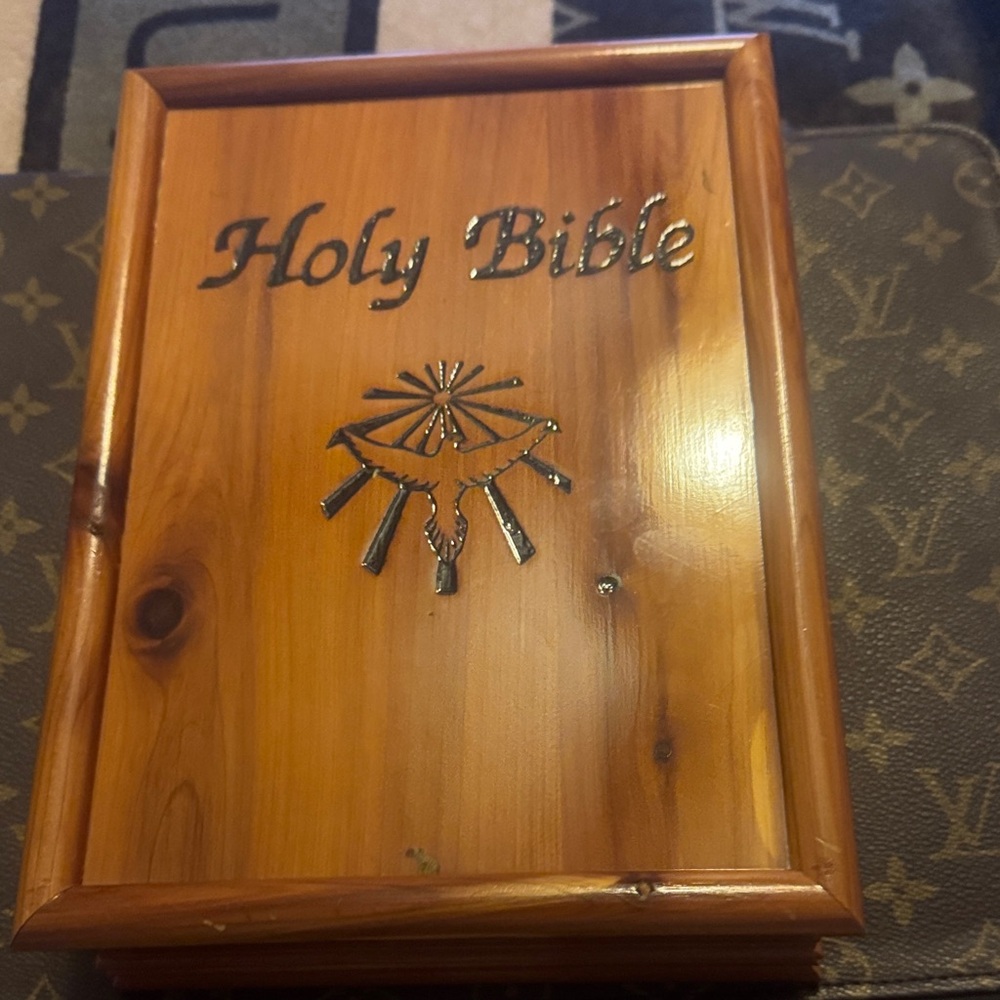 Wooden Holy Bible Box